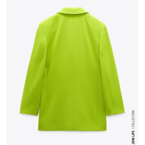 ZARA Oversized Blazer Lime Green - Picture 4 of 4